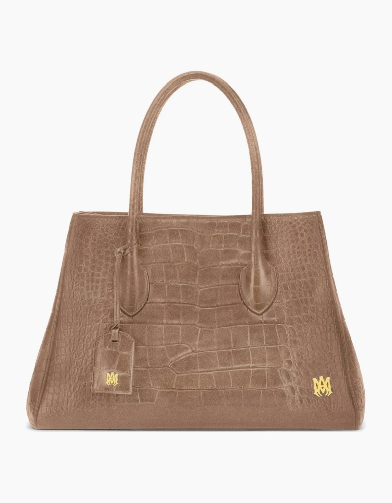 SUEDE CROC HONEY 40 TOTE