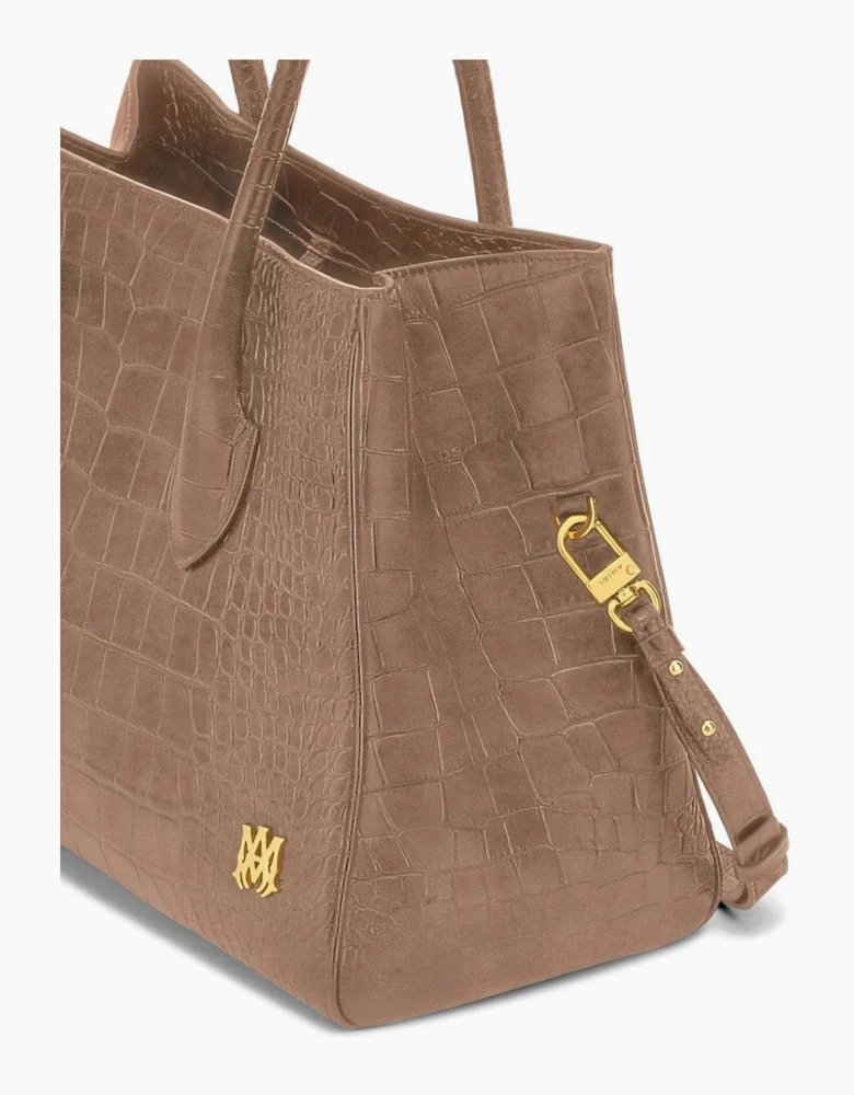 SUEDE CROC HONEY 40 TOTE