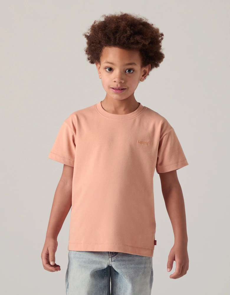 Boys Red Tab Vintage T-Shirt in Orange