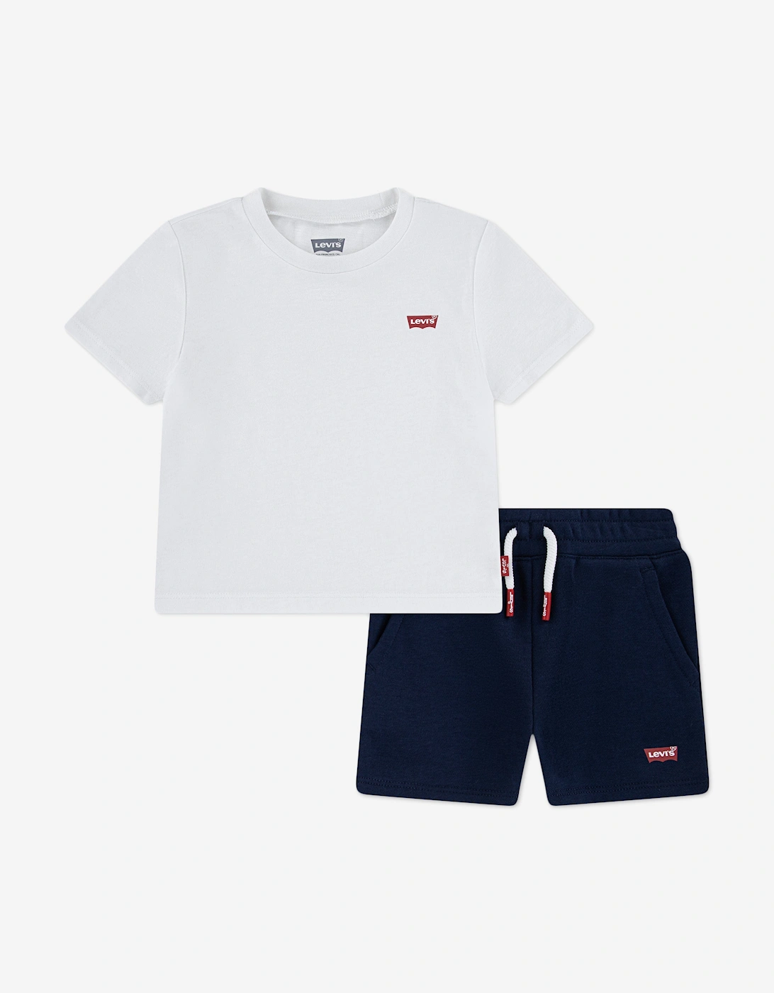 Boys Batwing T-Shirt and Shorts Set in White, 5 of 4