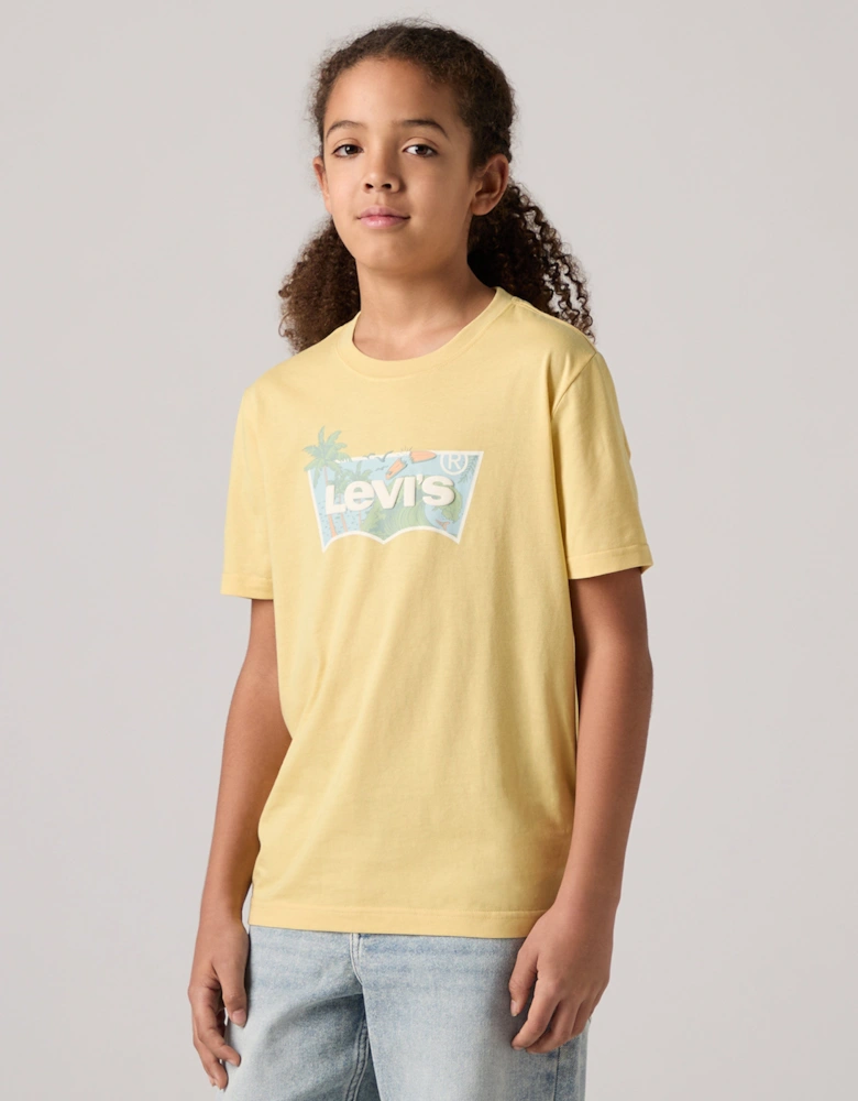 Boys High Tide Batwing T-Shirt in Yellow