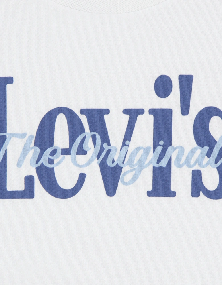 Baby Boys AOP Logo T-Shirt and Shorts Set in White