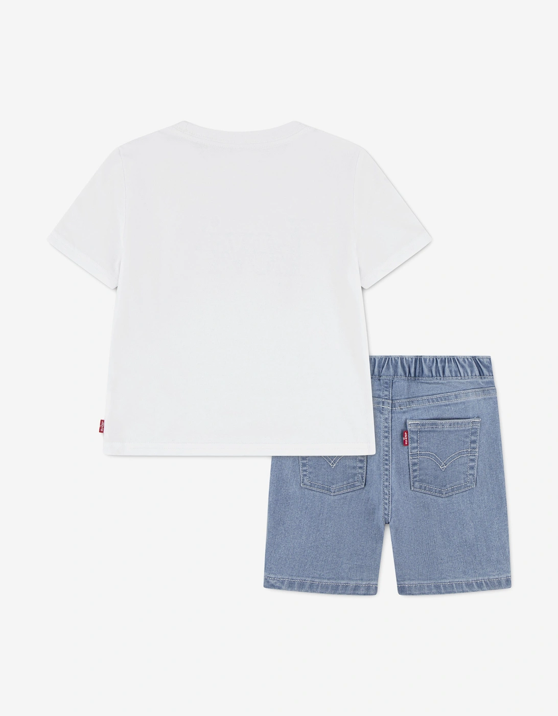 Baby Boys AOP Logo T-Shirt and Shorts Set in White