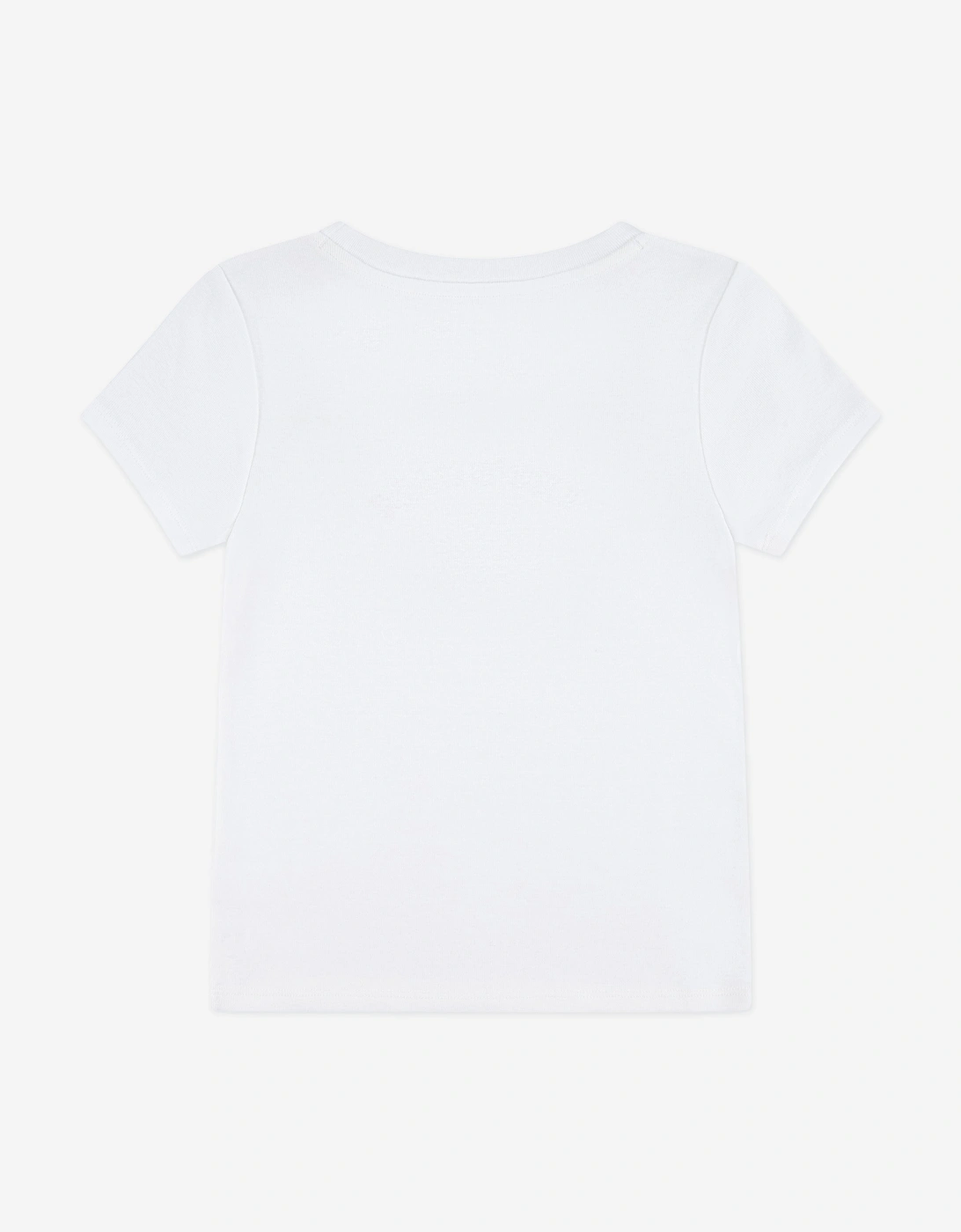 Girls Rib Meet and Greet Jam T-Shirt in White
