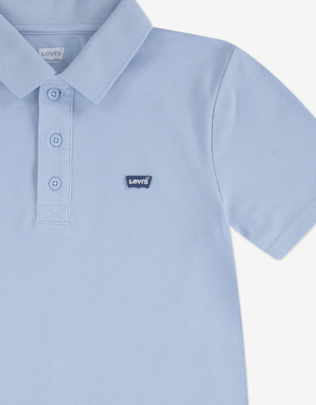 Boys Back Neck Tape Polo Shirt in Blue
