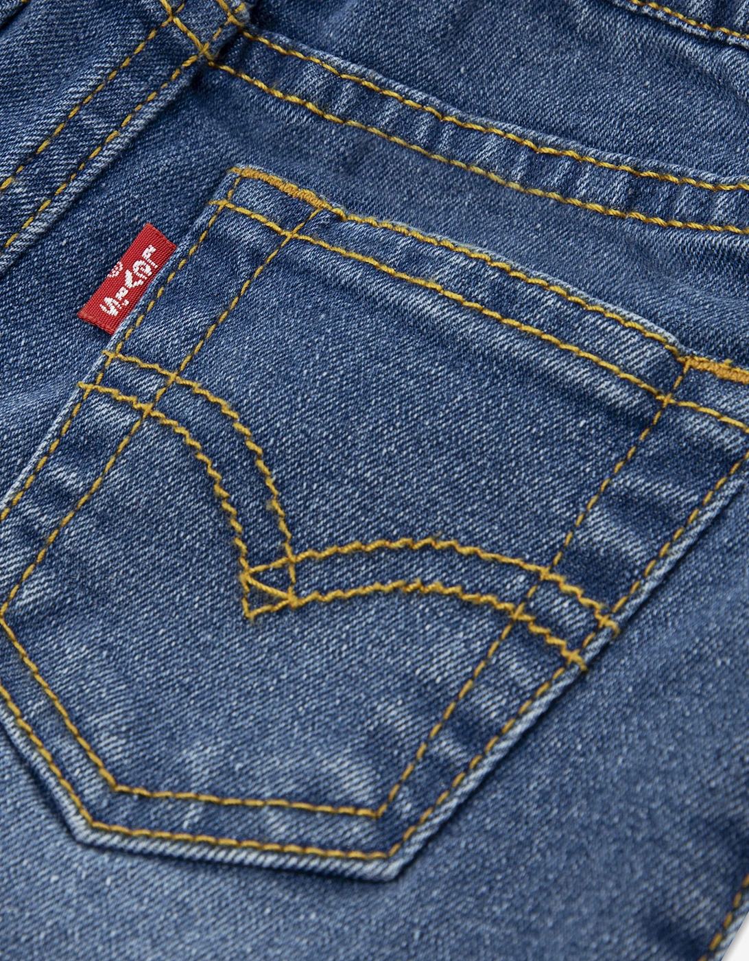 Baby Boys Palm Tree T-Shirt and Denim Shorts Set in Ivory