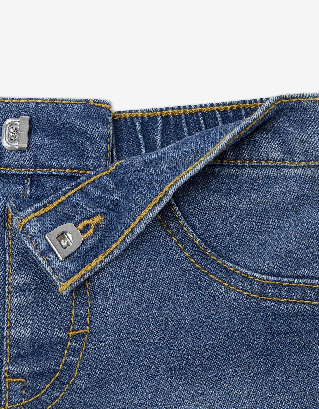 Baby Boys Palm Tree T-Shirt and Denim Shorts Set in Ivory