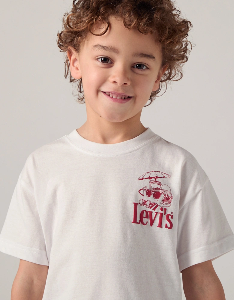 Boys Burger Meal T-Shirt in White