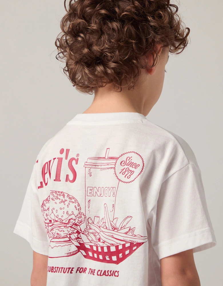 Boys Burger Meal T-Shirt in White