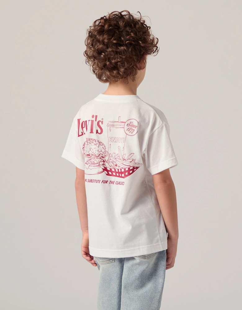 Boys Burger Meal T-Shirt in White