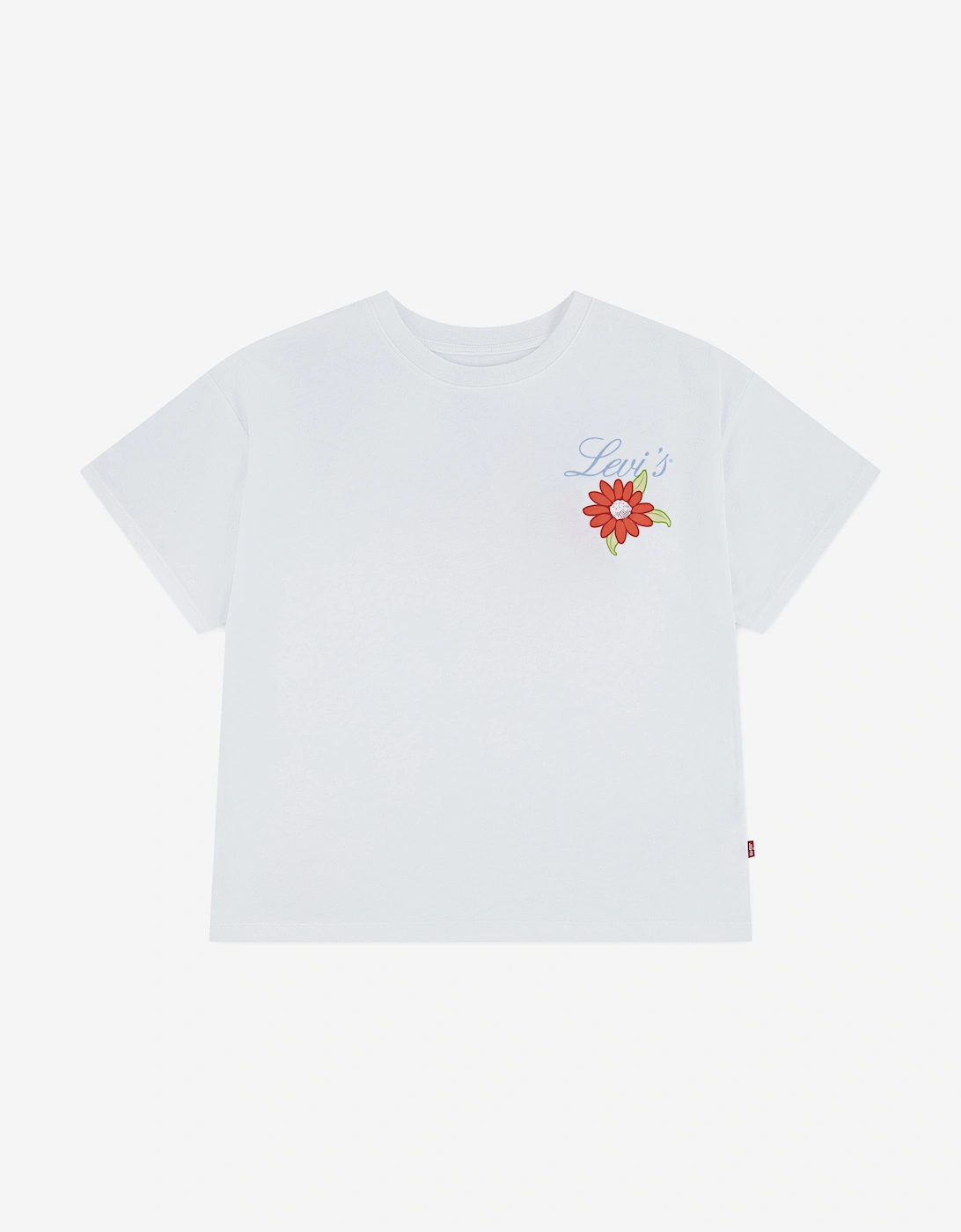 Girls Levis Floral Oversized T-Shirt in White, 7 of 6