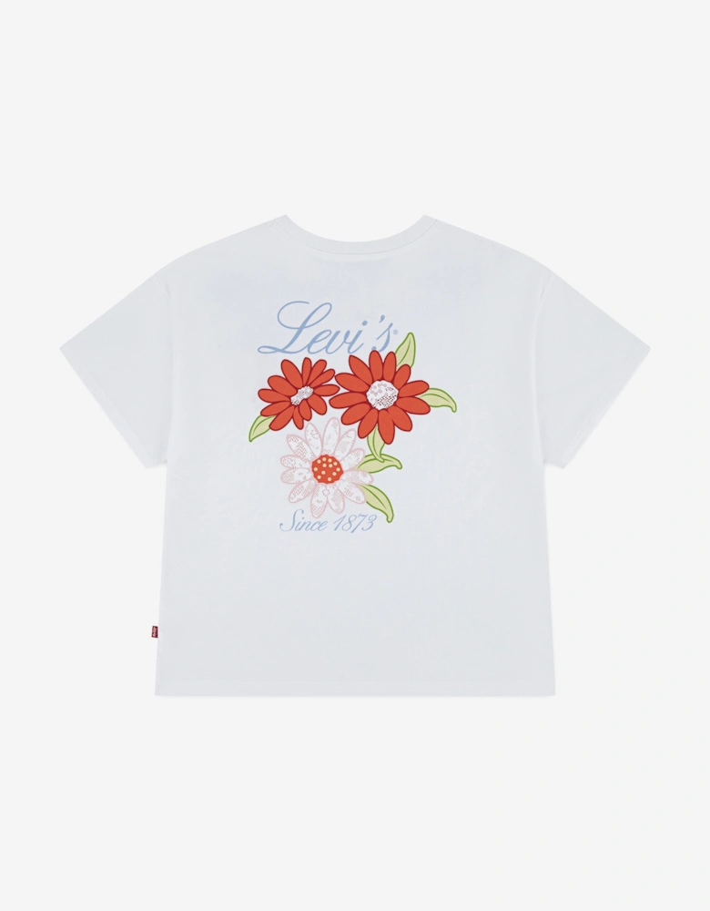 Girls Levis Floral Oversized T-Shirt in White