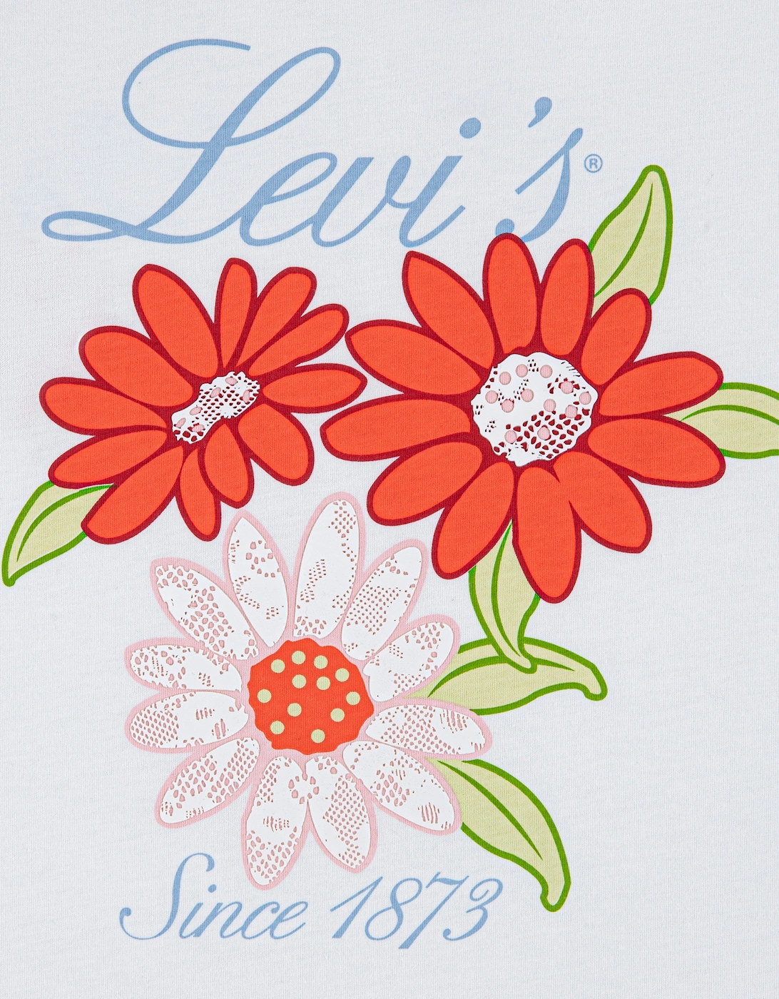 Girls Levis Floral Oversized T-Shirt in White