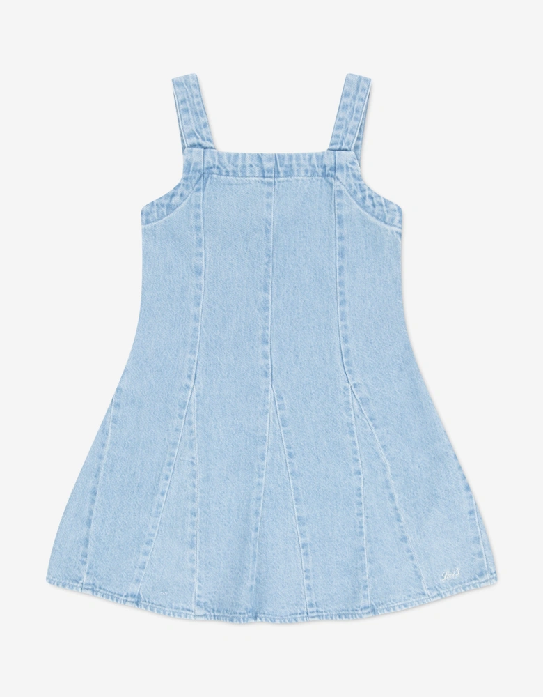 Girls Godet Dress in Blue