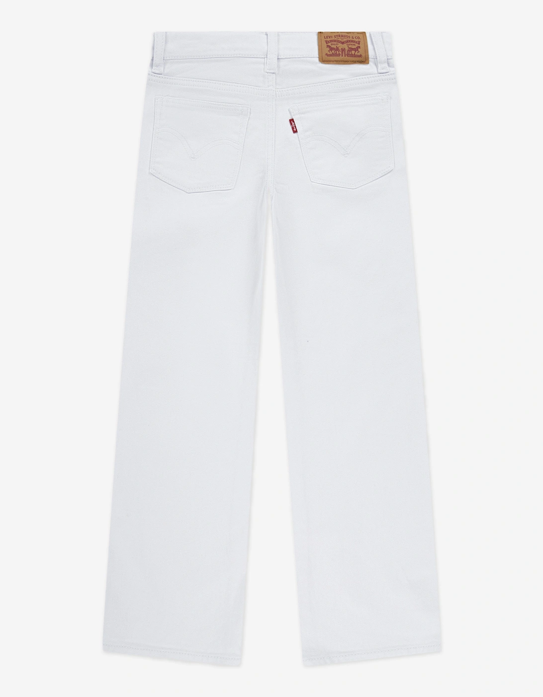 Girls Wide Leg Jeans in White
