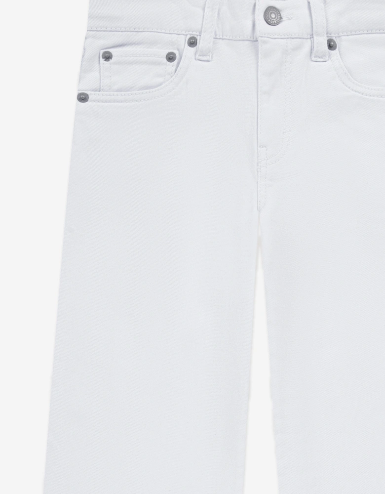 Girls Wide Leg Jeans in White