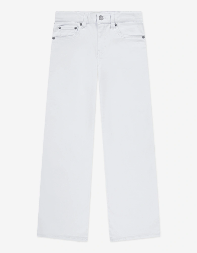Girls Wide Leg Jeans in White