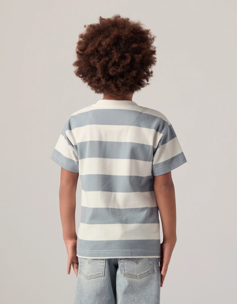 Boys Big Stripe T-Shirt in Green