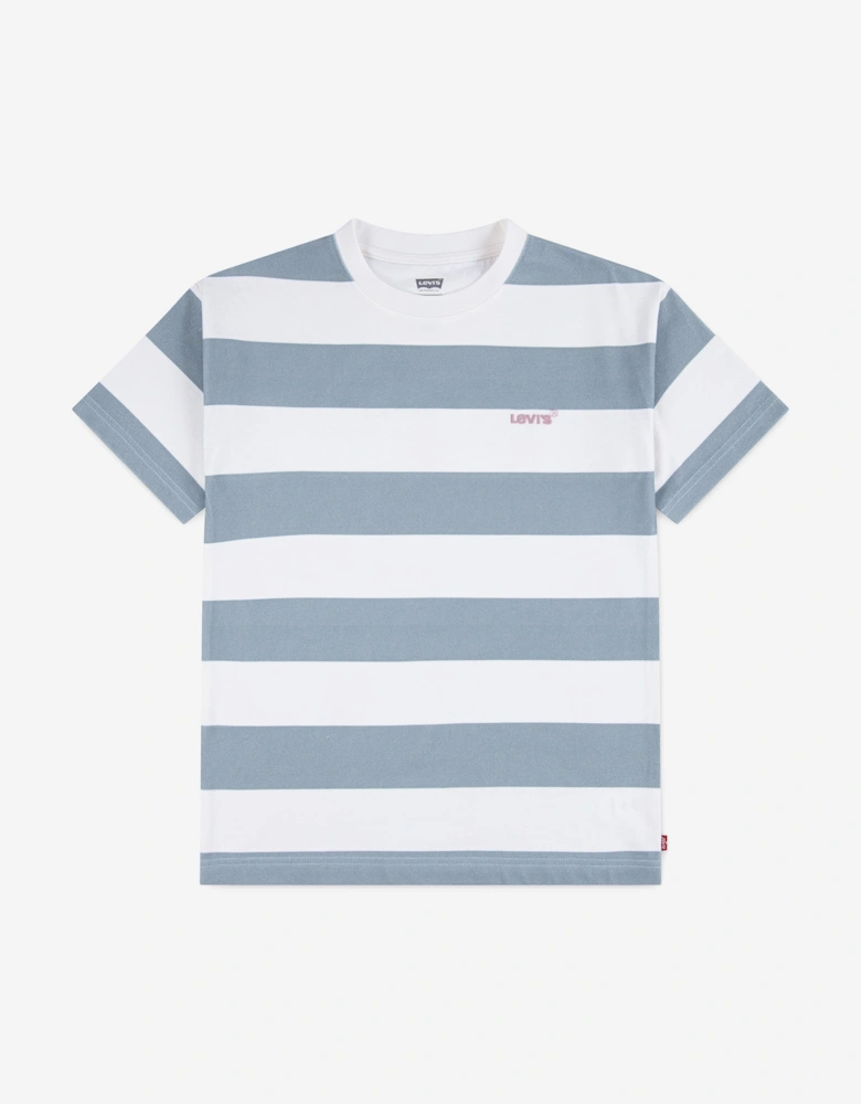 Boys Big Stripe T-Shirt in Green