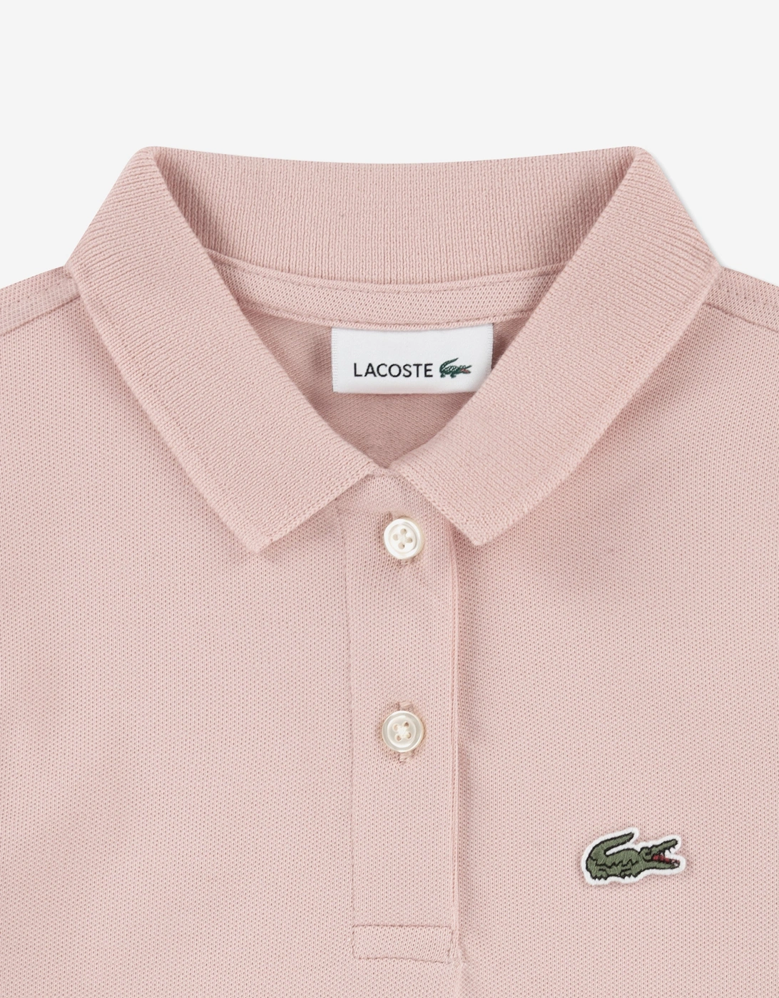 Girls Sleeveless Pique Polo Dress in Pink