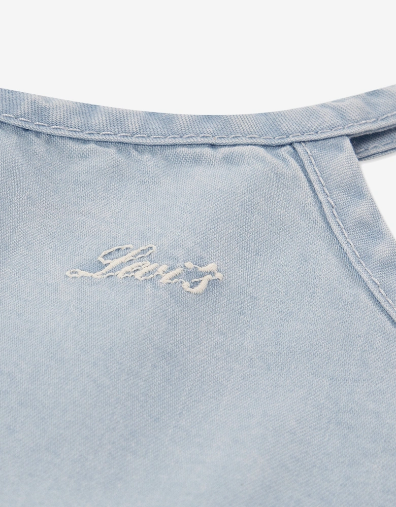 Girls Tiered Tank and Pant Set in Blue