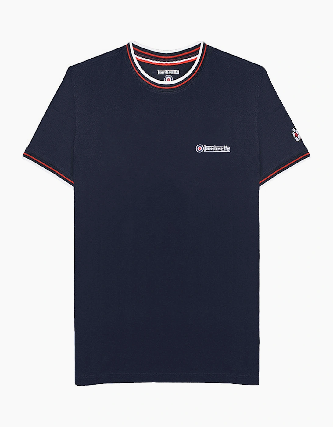 Mens Twin Tipped Cotton T-Shirt - Navy, 2 of 1