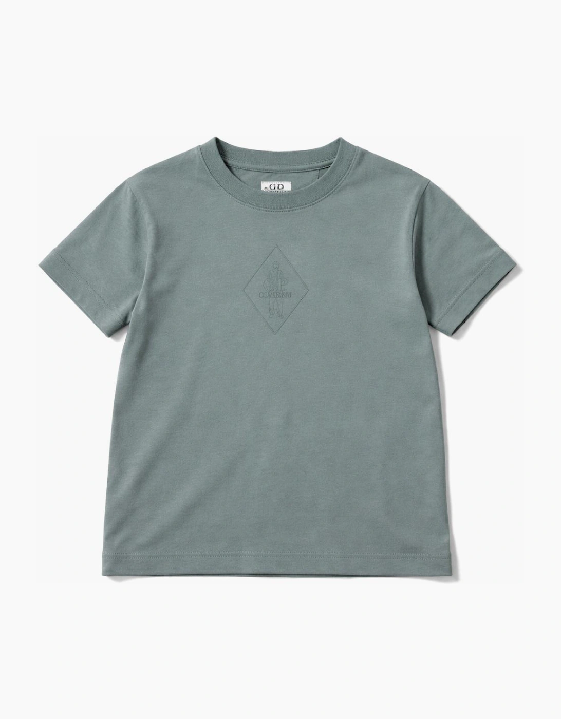 C.P.COMPANY BOYS SILVER BLUE T SHIRT/SHORTS SET CUG006