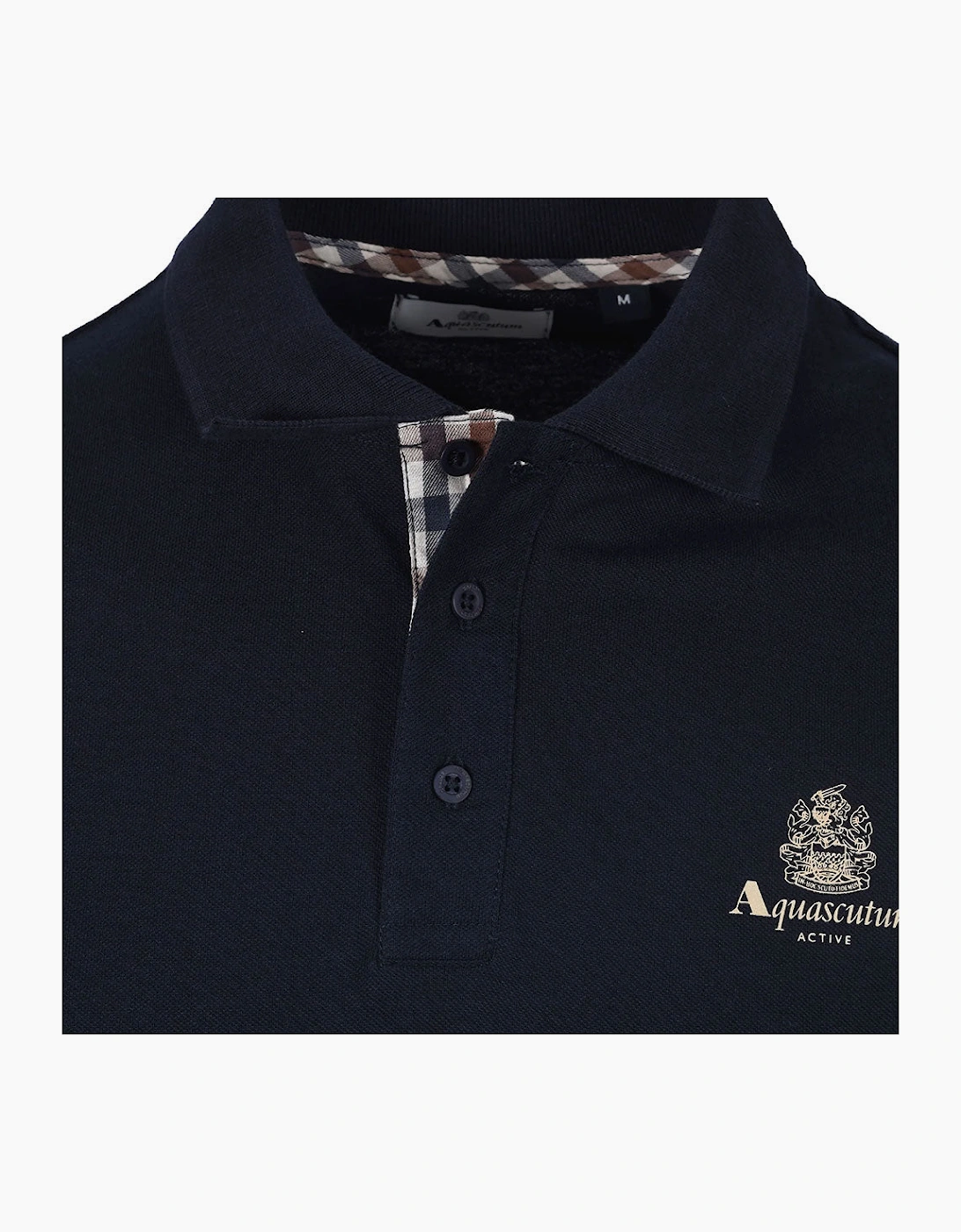 Small Logo Pique Polo - Navy