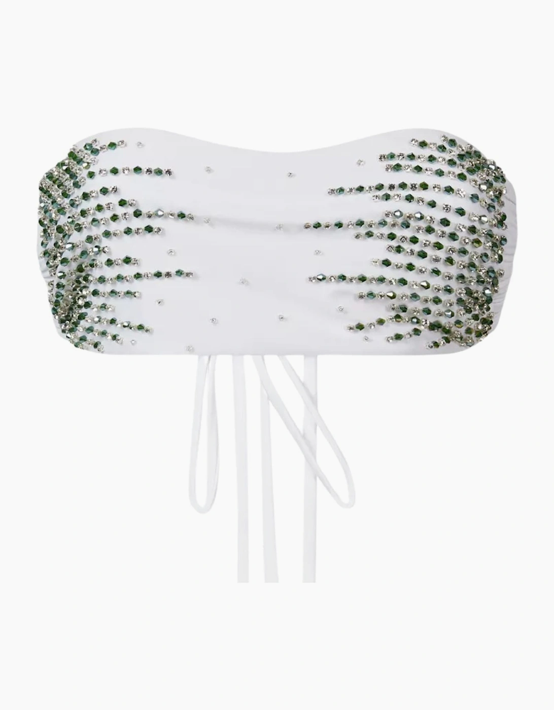 Ophelia Hand Embroidered Bikini Top White, 3 of 2