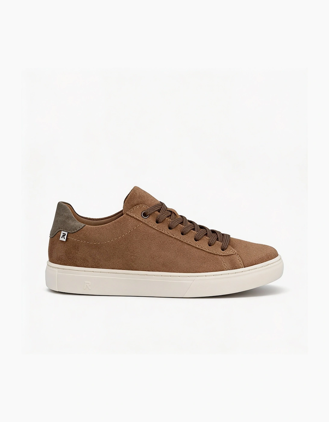 Rieker Men's Cream Nash Court Trainers Tan - Size: 7.5