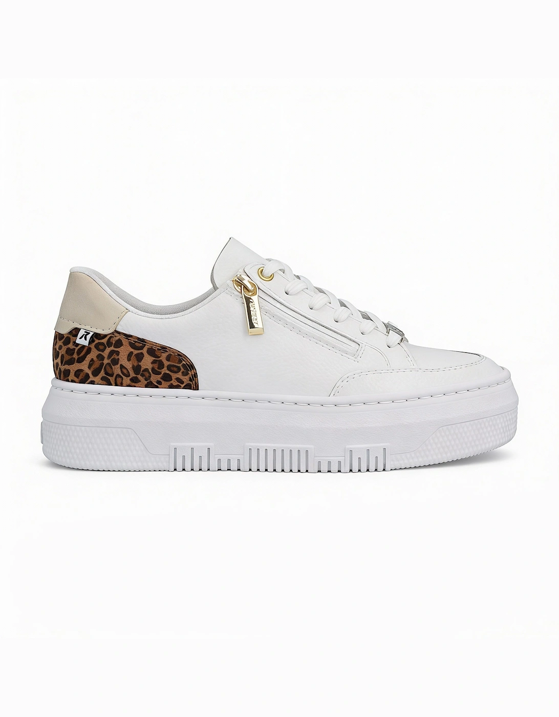 Rieker Women's White Enya Court Trainers Multi - Size: 5