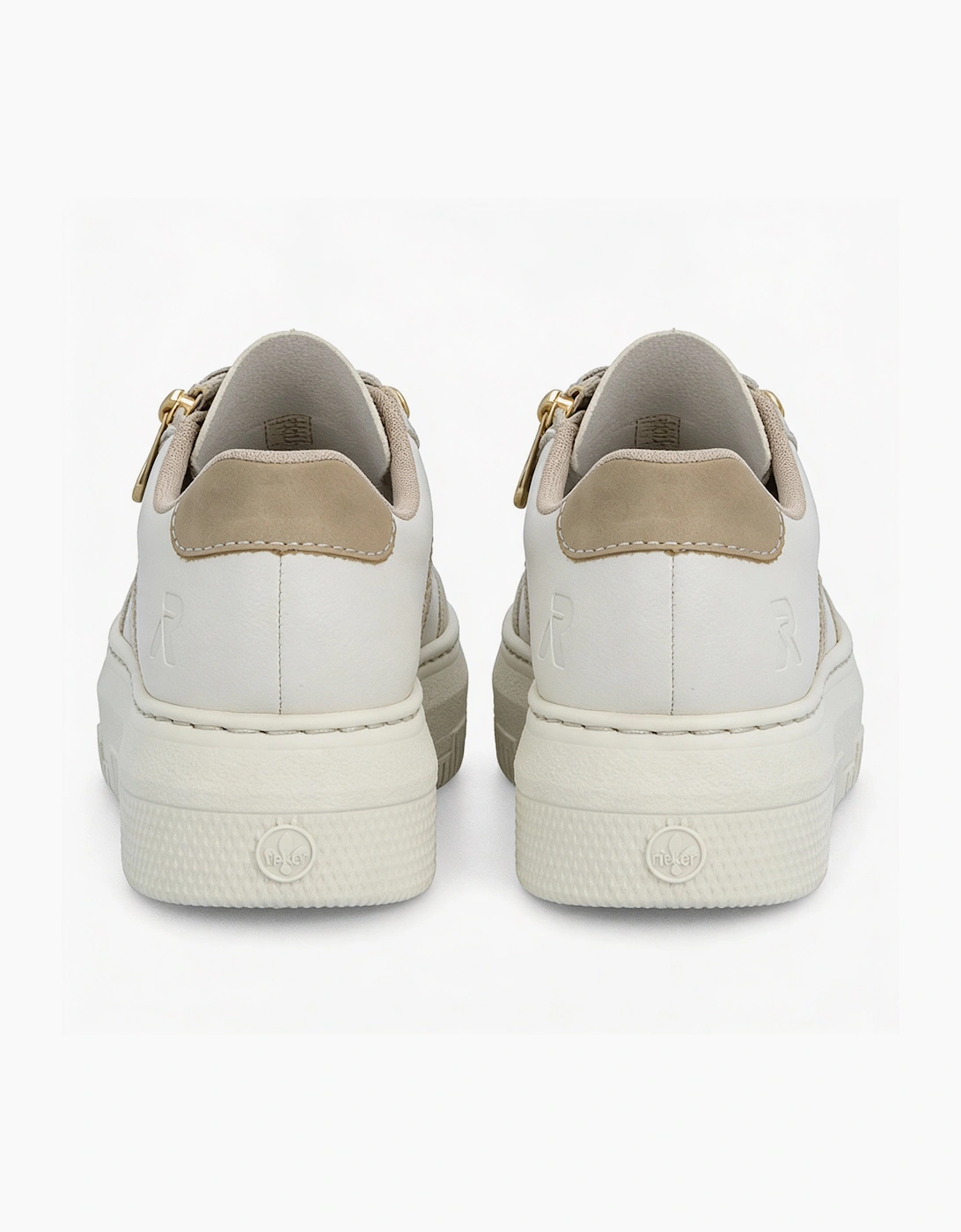 ENYA Womens Court Trainers Cream Multi