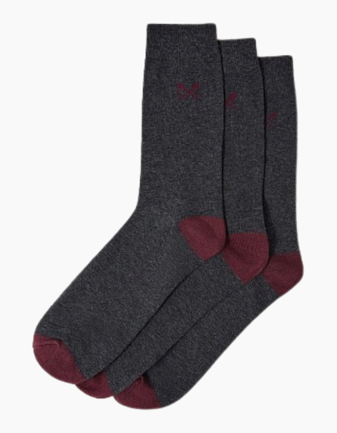 Crew Clothing Men's Grey 3 Pack Bamboo - Size: One Size