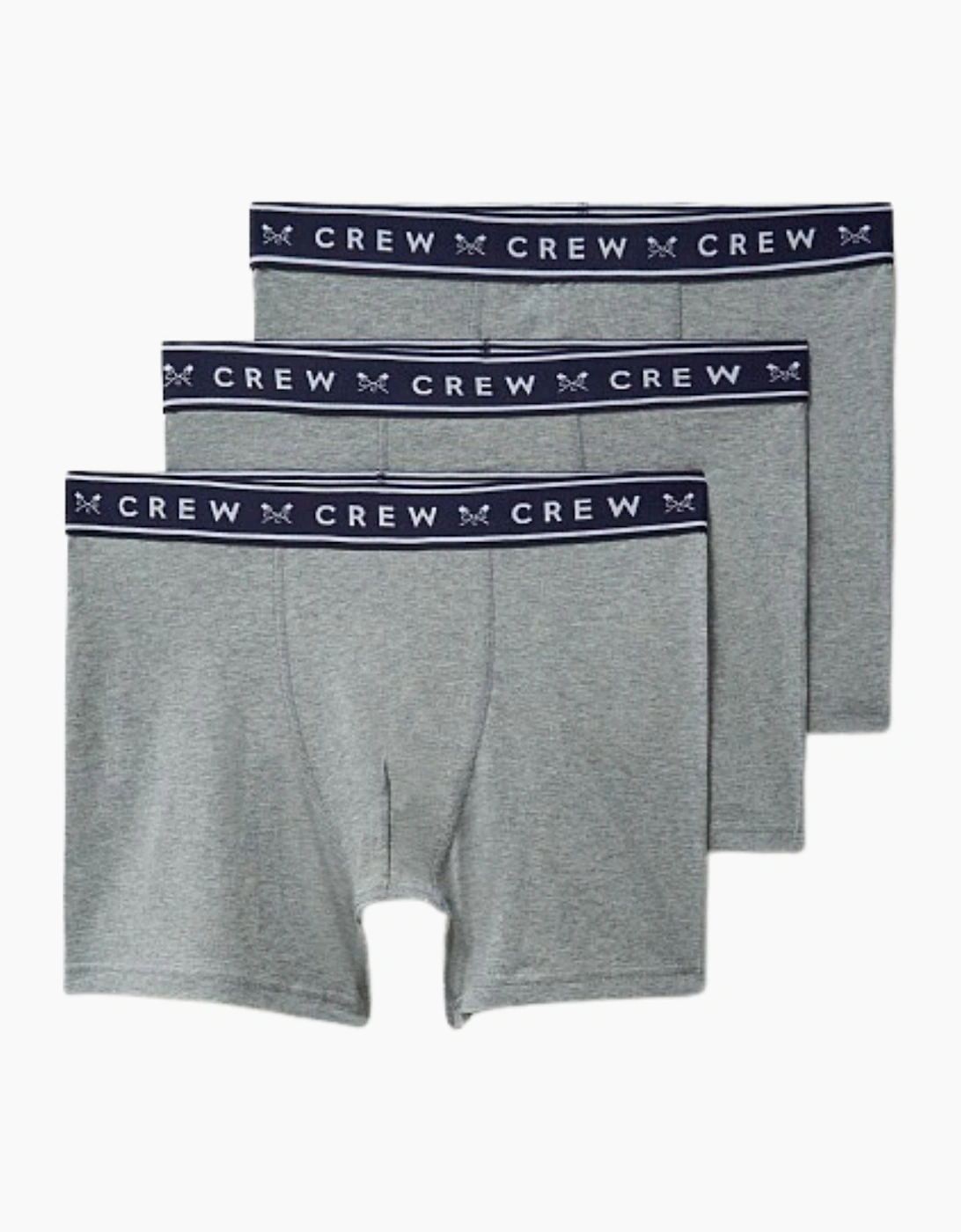 Crew Clothing Men's Crew Clothing Mens 3 Pack Jersey Boxer Shorts - Grey