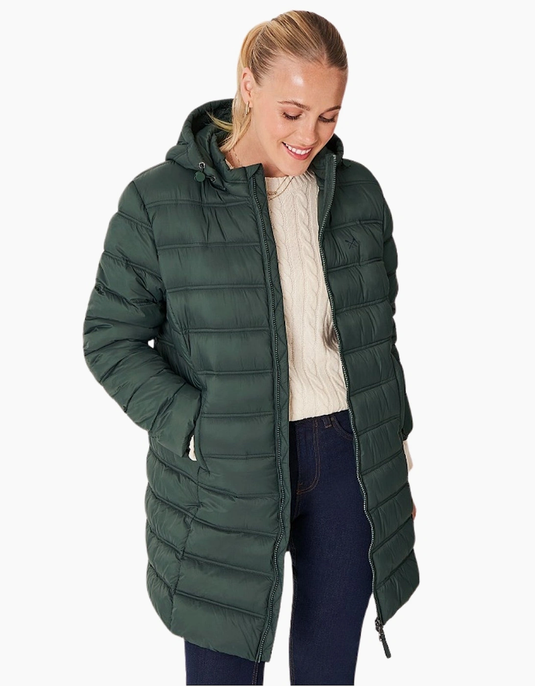 Crew Clothing Women's Crew Clothing Womens Lightweight Coat Padded Jacket - Forgreen