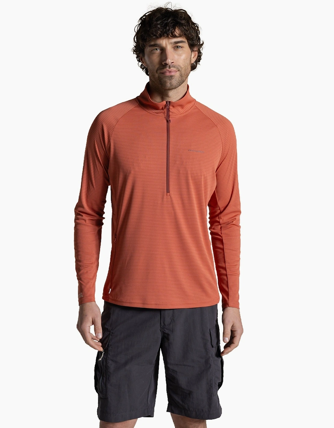 Craghoppers Men's Dark Sahara Nosilife Solarshield+ Half Zip Fleece  L