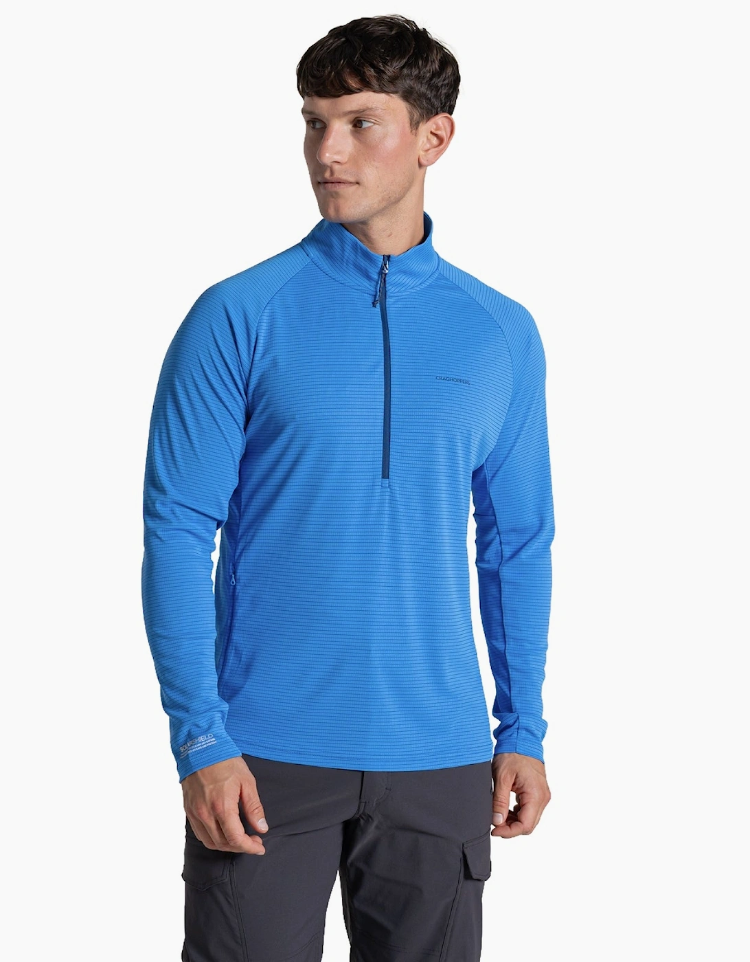 Mens NosiLife SolarShield+ Half Zip Fleece, 2 of 1