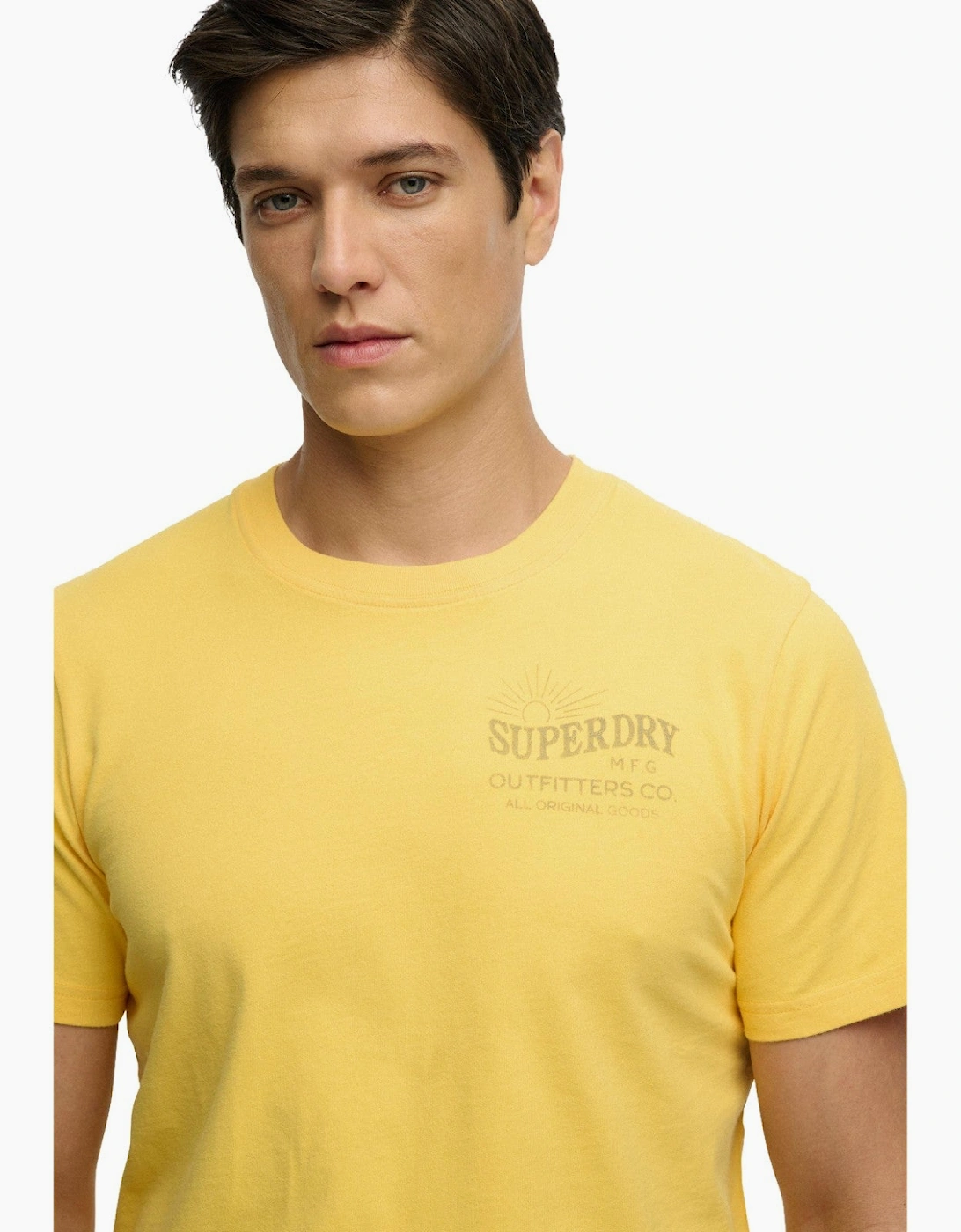 Superdry Men's Yellow Outdoors Mountain Short Sleeve T-Shirt - Size: 38