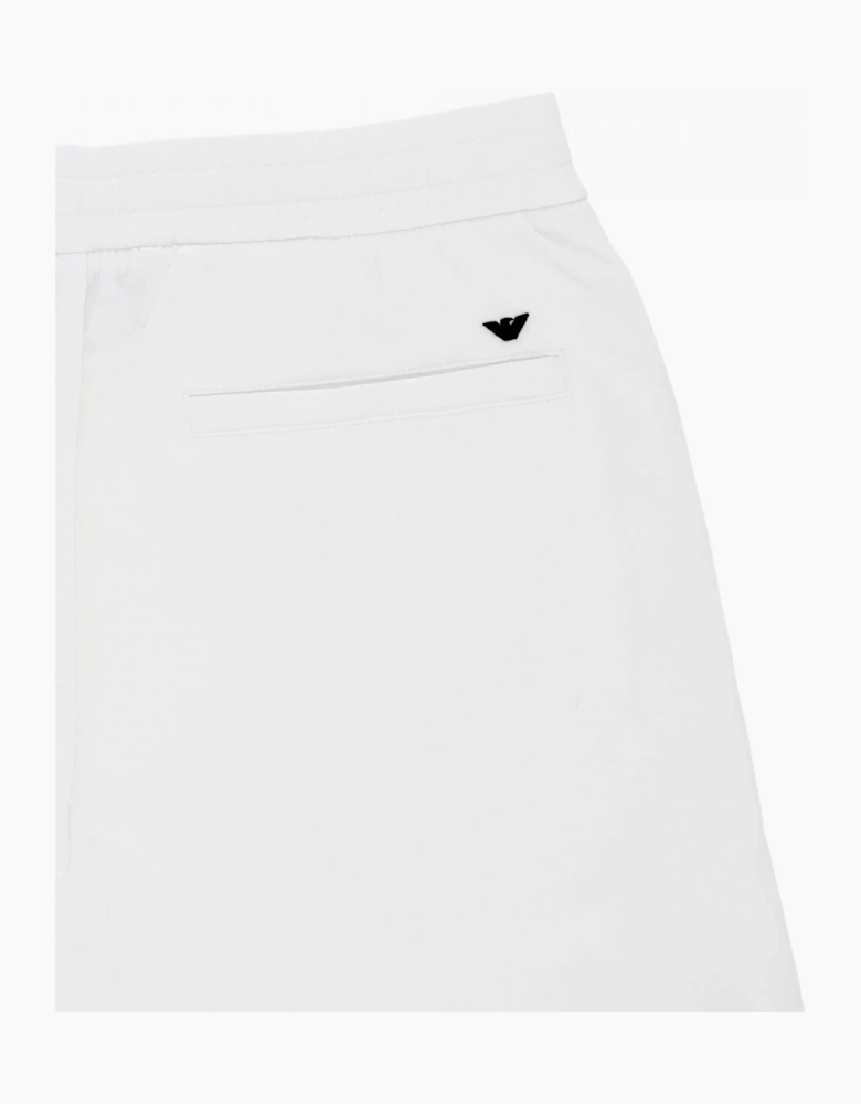 Double-Jersey Branded Shorts White