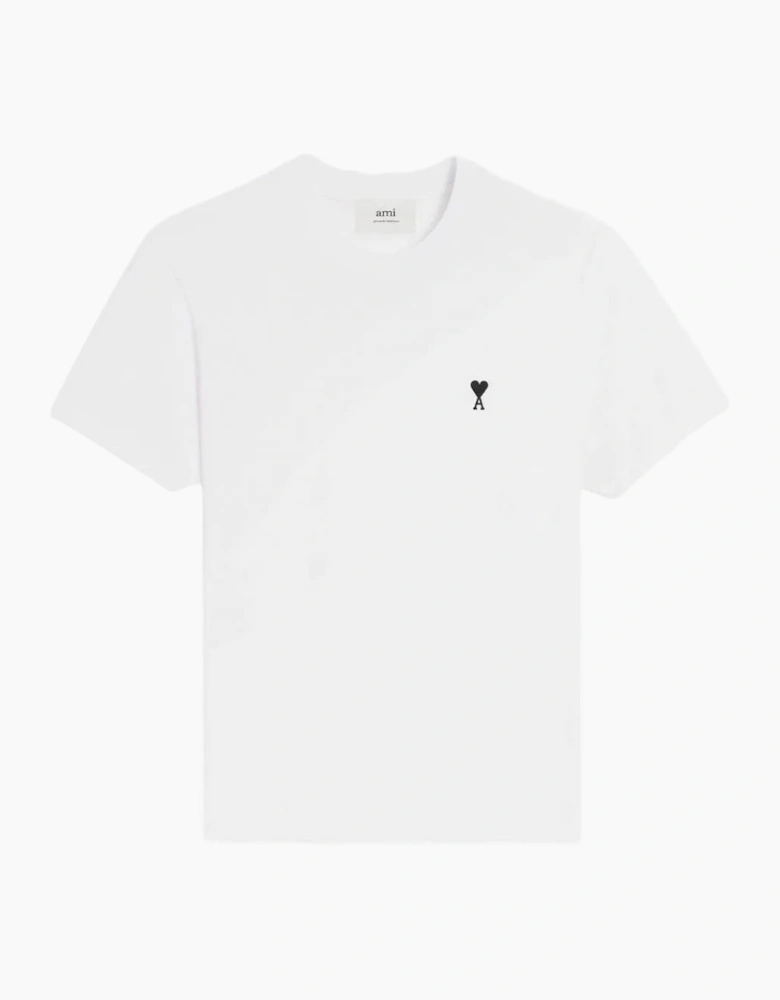 Men's White 'Ami De Coeur' Black Heart Slim Fit T-Shirt