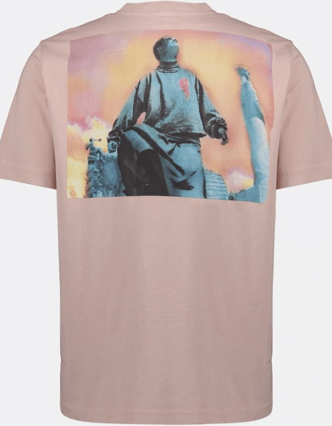 T-Adjust-V10 Rear Logo Salmon Pink T-Shirt