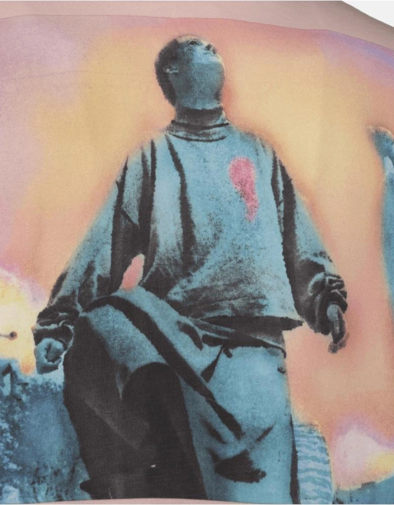 T-Adjust-V10 Rear Logo Salmon Pink T-Shirt