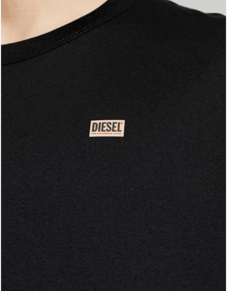 T-Meigor Mercerised Logo Black T-Shirt