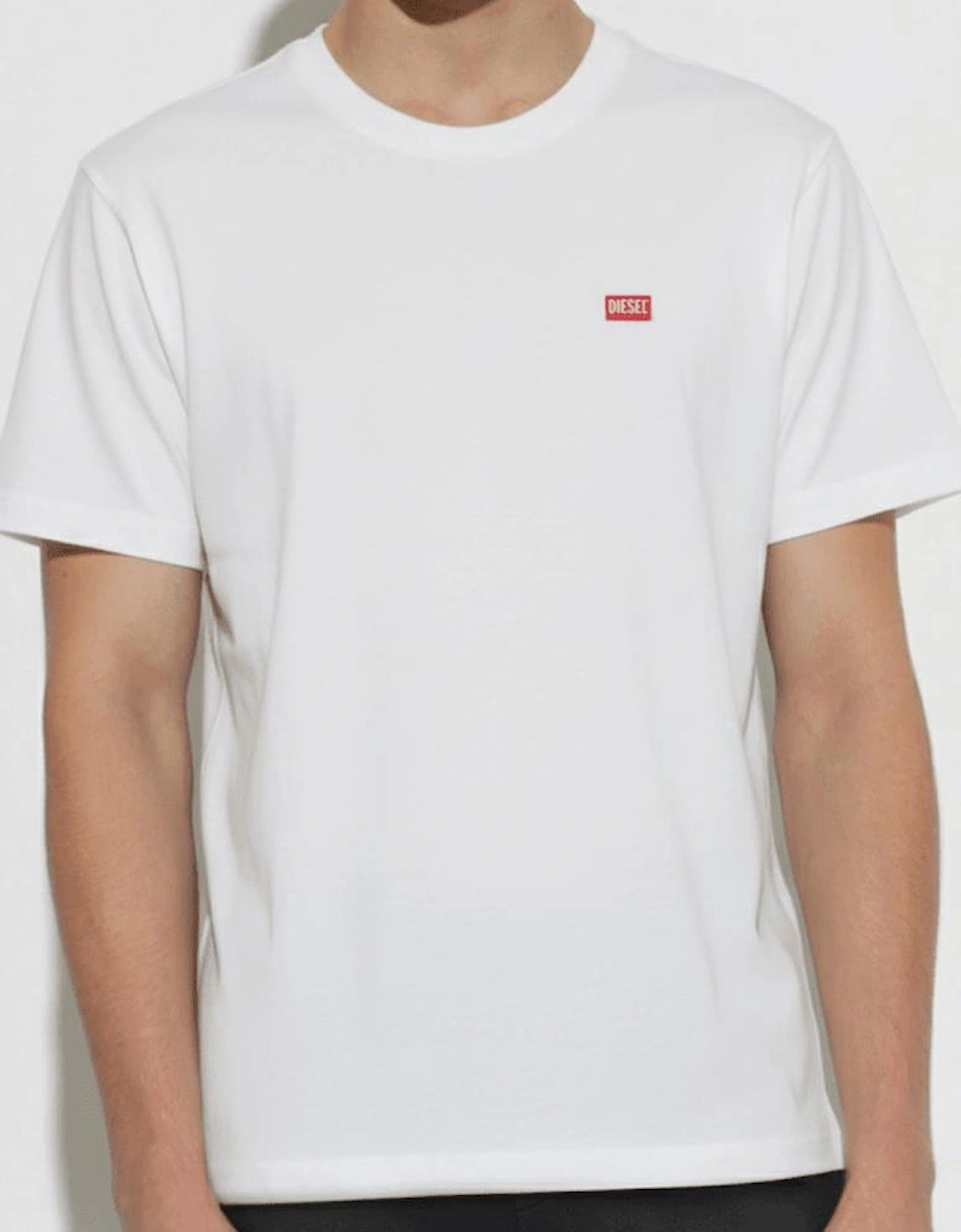 T-Meigor Mercerised Logo White T-Shirt