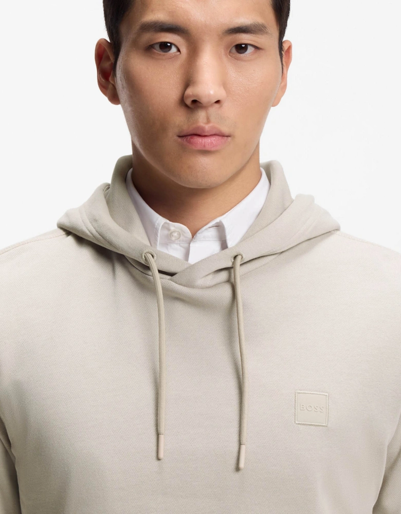 BOSS Orange Wetalk Mens Pullover Hoodie With Logo Patch - Open Grey 070