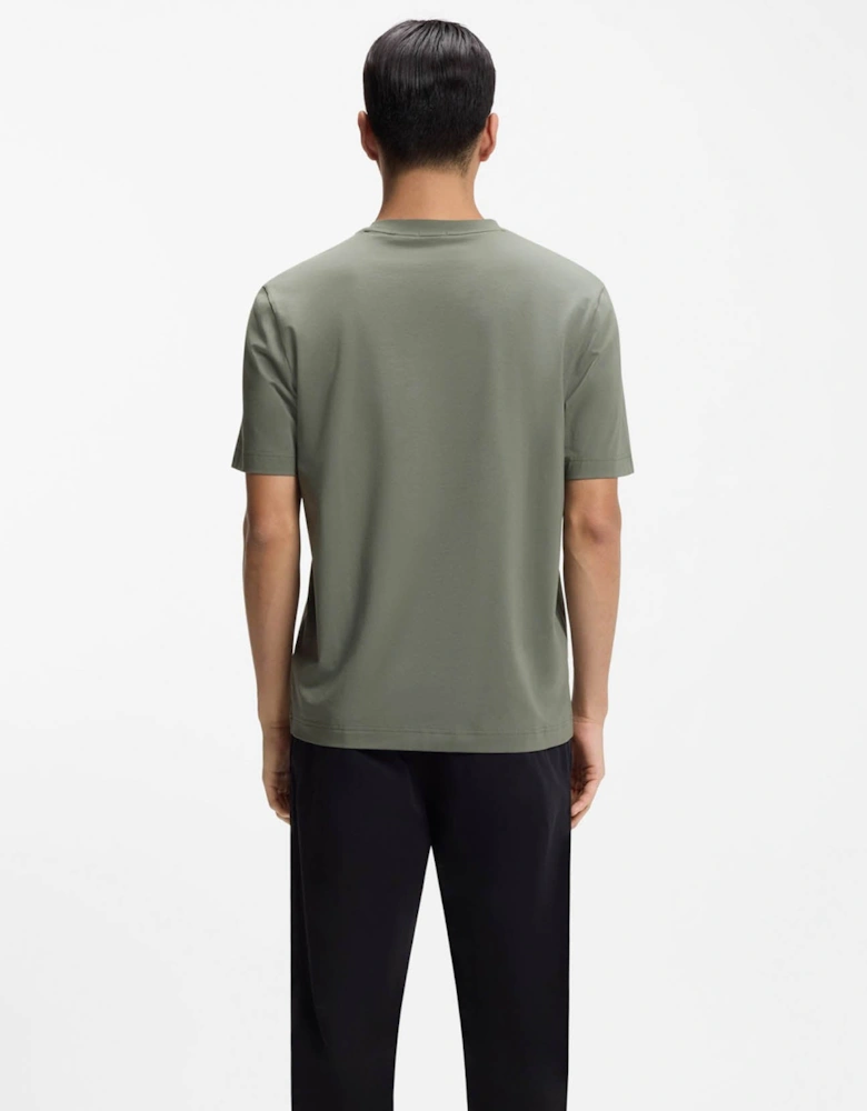 BOSS Orange TChup Mens Crew Neck Small Logo T-Shirt - Open Grey 077