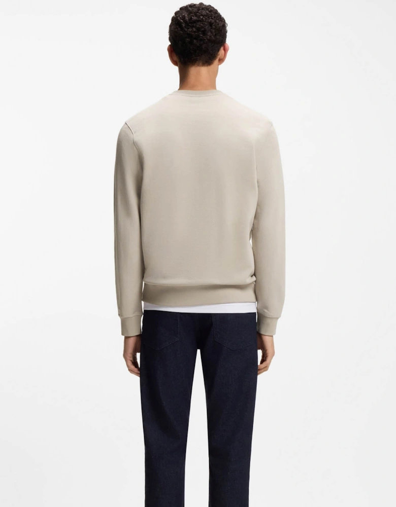 BOSS Orange Westart Mens Crew Neck Sweatshirt With Logo Patch - Open Grey 070