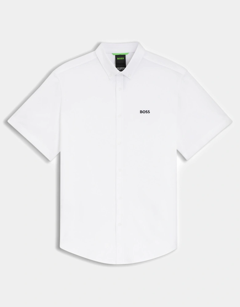 BOSS Green ST_Motion Mens Short Sleeve Shirt - White 100