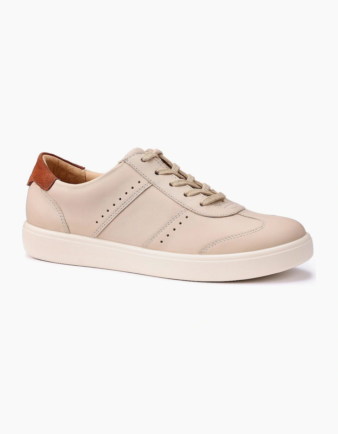 Hotter Women's Cement Leather Suede Maeve Trainers - Size: 6.5
