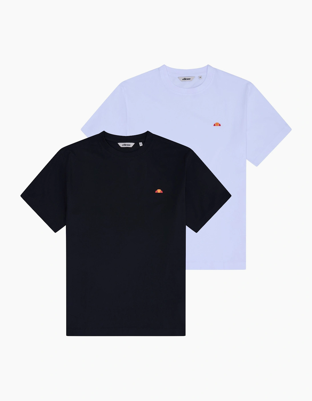 Ellesse Men's Black/Multi Atila Tee (2 Pack) - /White - Size: 42
